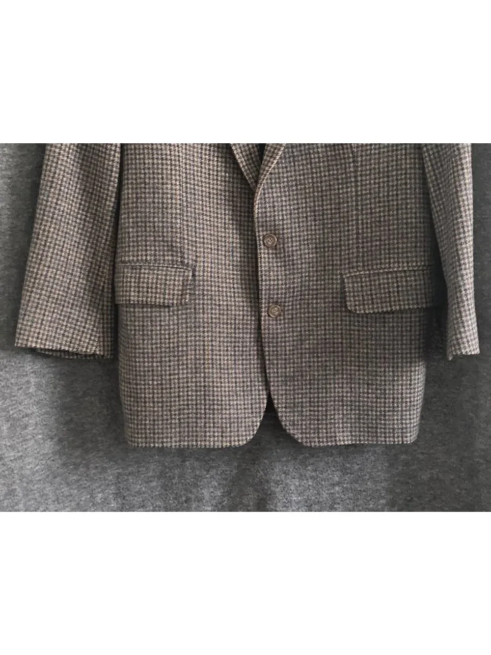 HARRIS Tweed ASHBY THORNTON APEX WOOL Sport Coat Jacket Brown Lined Men 46 L USA - Picture 5 of 16